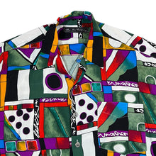 Load image into Gallery viewer, Vintage AFTERS SHIRT COMPANY Crazy Abstract Multi Coloured Open Collar Viscose Shirt
