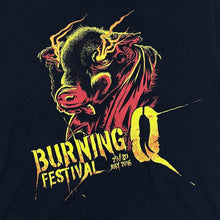 Load image into Gallery viewer, BURNING Q FESTIVAL (2016) Graphic Spellout Heavy Metal Hard Rock Music Band Festival Lineup T-Shirt
