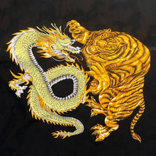 Load image into Gallery viewer, Early 00&#39;s City Impact Gothic Y2K Biker Dragon Tiger Graphic Open Collar Polyester Shirt
