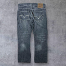 Load image into Gallery viewer, Levi's 527 Classic Washed Grey Low Rise Boot Cut Denim Jeans
