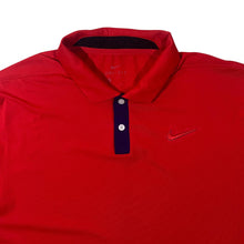 Load image into Gallery viewer, Nike Dri-Fit Classic Red Polyester Elastane Golf Short Sleeve Polo Shirt
