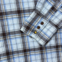 Load image into Gallery viewer, Glove House Cowboy Western Suede Effect Panel Plaid Check Long Sleeve Popper Shirt
