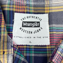 Load image into Gallery viewer, WRANGLER “The Authentic Western Jeans” Plaid Check Long Sleeve Cotton Shirt
