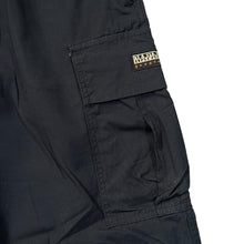 Load image into Gallery viewer, NAPAPIJRI Geographic Classic Belted Black Cargo Outdoor Utility Hiking Trousers
