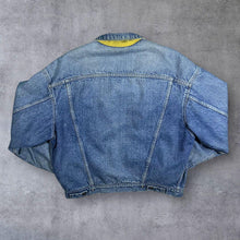 Load image into Gallery viewer, Vintage 90&#39;s Levi&#39;s Hudson Bay Made in USA Blanket Striped Reversible Denim Jacket
