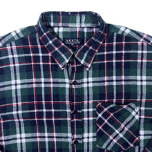 Load image into Gallery viewer, Vintage Vesta Green Black Plaid Check Long Sleeve Cotton Flannel Shirt
