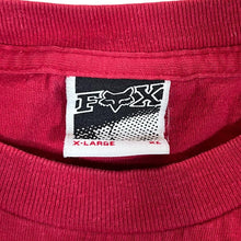 Load image into Gallery viewer, Early 00&#39;s FOX Motorsports Racing Logo Spellout Graphic Red T-Shirt

