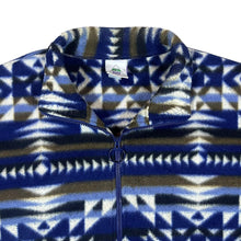 Load image into Gallery viewer, Vintage NEW FAST Crazy Abstract Aztec Patterned Zip Fleece Sweatshirt
