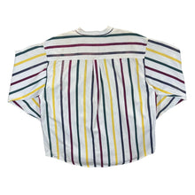 Load image into Gallery viewer, Vintage Kensington Road Multi Striped Cotton Distressed Long Sleeve Grandad Collar Shirt
