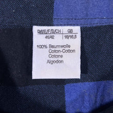 Load image into Gallery viewer, Vintage Blue Black Lumberjack Plaid Check Long Sleeve Cotton Flannel Shirt
