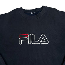 Load image into Gallery viewer, Vintage 90&#39;s FILA Classic Embroidered Big Logo Spellout Crewneck Sweatshirt
