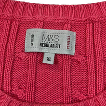Load image into Gallery viewer, M&amp;S &quot;Regular Fit&quot; Marks &amp; Spencer Classic Cotton Cable Knit Crewneck Sweater Jumper
