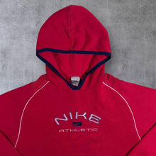Load image into Gallery viewer, Early 00&#39;s Nike Athletic Embroidred Logo Spellout Red Pullover Hoodie
