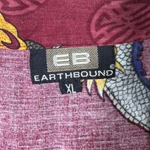 Load image into Gallery viewer, Vintage Earthbound Gothic Y2K Traditional Dragon Patterned Red Short Sleeve Shirt
