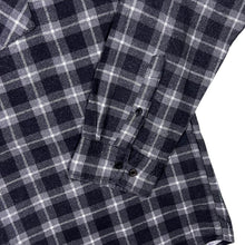 Load image into Gallery viewer, Vintage CXS Grey White Mix Plaid Check Long Sleeve Cotton Flannel Shirt
