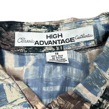 Load image into Gallery viewer, Vintage 90&#39;s HIGH ADVANTAGE Crazy Abstract Patterned Long Sleeve Silk Shirt

