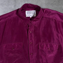 Load image into Gallery viewer, Vintage 90's Winner Classic Burgundy Red 100% Silk Short Sleeve Shirt
