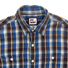 Load image into Gallery viewer, Levi&#39;s &quot;Original Workshirt&quot; Brown Blue Plaid Check Long Sleeve Flannel Cotton Shirt
