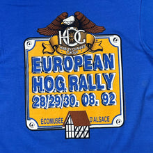 Load image into Gallery viewer, Vintage HARLEY DAVIDSON (1992) &quot;European H.O.G. Rally&quot; Owners Group Biker Graphic Single Stitch T-Shirt
