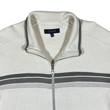 Load image into Gallery viewer, NEXT Classic Cream Striped Panel Zip Sweatshirt Top
