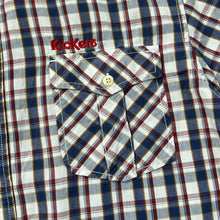 Load image into Gallery viewer, Early 00&#39;s KICKERS Embroidered Mini Logo Plaid Check Short Sleeve Cotton Shirt
