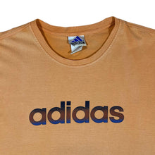 Load image into Gallery viewer, Early 00&#39;s ADIDAS Gradient Logo Spellout Graphic Faded Orange T-Shirt
