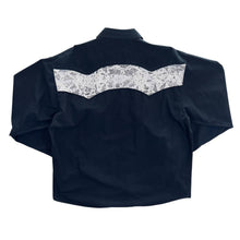 Load image into Gallery viewer, Vintage Stars &amp; Stripes Cowboy Western Snakeskin Pattern Panel Long Sleeve Cotton Shirt
