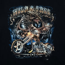 Load image into Gallery viewer, Early 00&#39;s Wild WILD &amp; FREE Gothic Biker Dragon Spellout Graphic T-Shirt
