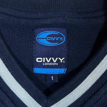 Load image into Gallery viewer, Early 00&#39;s CIVVY LONDON Classic Striped Trim V-Neck Lightweight Sweatshirt
