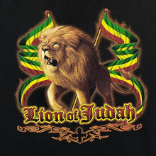 Load image into Gallery viewer, Early 00’s Lion Of Judah Lion Rasta Reggae Spellout Graphic T-Shirt
