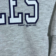 Load image into Gallery viewer, Vintage Majestic MLB (2003) New York Yankees Baseball Grey Crewneck Sweatshirt
