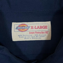 Load image into Gallery viewer, Dickies Classic Navy Blue Polyester Cotton Skater Short Sleeve Work Shirt
