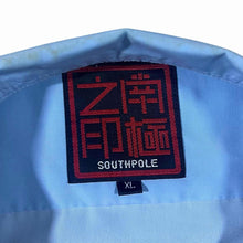 Load image into Gallery viewer, Early 00&#39;s Southpole Hip Hop Y2K Laughing Buddha Graphic Blue Short Sleeve Shirt
