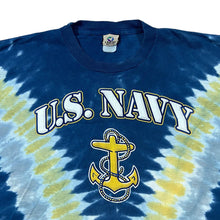 Load image into Gallery viewer, Vintage LIQUID BLUE &quot;U.S. NAVY&quot; Anchor Spellout Graphic Tie Dye Single Stitch T-Shirt
