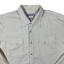 Load image into Gallery viewer, Vintage Le Chateau Beige Cowboy Western Style Popper Cotton Long Sleeve Shirt
