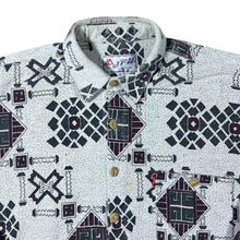 Load image into Gallery viewer, Vintage 90&#39;s JFH Crazy Abstract Patterned Long Sleeve Flannel Shirt
