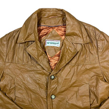 Load image into Gallery viewer, Vintage 90&#39;s MCGREGOR Made In Uruguay Genuine Real Brown Leather Button Jacket
