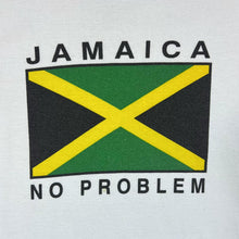 Load image into Gallery viewer, Vintage JAMAICA &quot;No Problem&quot; Souvenir Spellout Flag Graphic White T-Shirt

