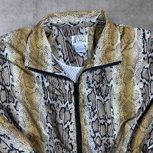 Load image into Gallery viewer, Vintage 90's Anney Sports Snakeskin Print Patterned Shell Windbreaker Track Jacket
