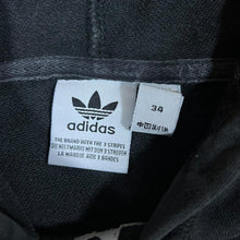 Load image into Gallery viewer, ADIDAS Three Stripe Embroidered Mini Centre Logo Black Cropped Hoodie
