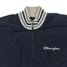 Load image into Gallery viewer, Vintage CHAMPION Classic Mini Logo Black 1/2 Zip Windbreaker Pullover Jacket
