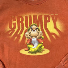 Load image into Gallery viewer, Disney Store GRUMPY Snow White Character Spellout Graphic Long Sleeve T-Shirt
