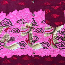 Load image into Gallery viewer, Vintage Blue Wave Goth Y2K Traditional Dragon Red Rayon Open Collar Shirt
