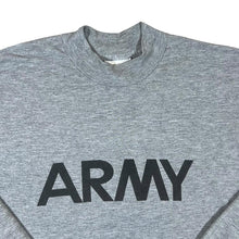 Load image into Gallery viewer, Early 00&#39;s Akwa Tek ARMY Logo Spellout Graphic Grey Long Sleeve T-Shirt
