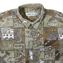 Load image into Gallery viewer, Vintage 90's Hatico Performance Crazy Abstract Patterned Long Sleeve Shirt
