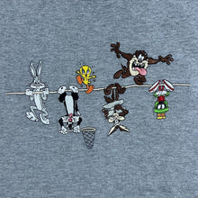 Load image into Gallery viewer, Vintage Warner Bros. Looney Tunes (1999) Embroidered Grey Short Sleeve Cotton T-Shirt

