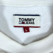 Load image into Gallery viewer, TOMMY JEANS Tommy Hilfiger Classic Embroidered Mini Logo White Crewneck Sweatshirt
