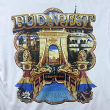 Load image into Gallery viewer, Hard Rock Cafe "Budapest" Souvenir Spellout Graphic White Cotton T-Shirt
