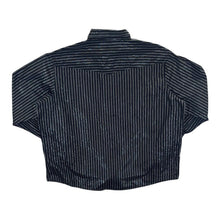 Load image into Gallery viewer, Vintage Wrangler Western Shirts Cowboy Black Grey Striped Long Sleeve Shirt
