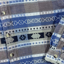 Load image into Gallery viewer, Vintage Colourways Crazy Abstract Patterned Long Sleeve Heavy Cotton Flannel Shirt
